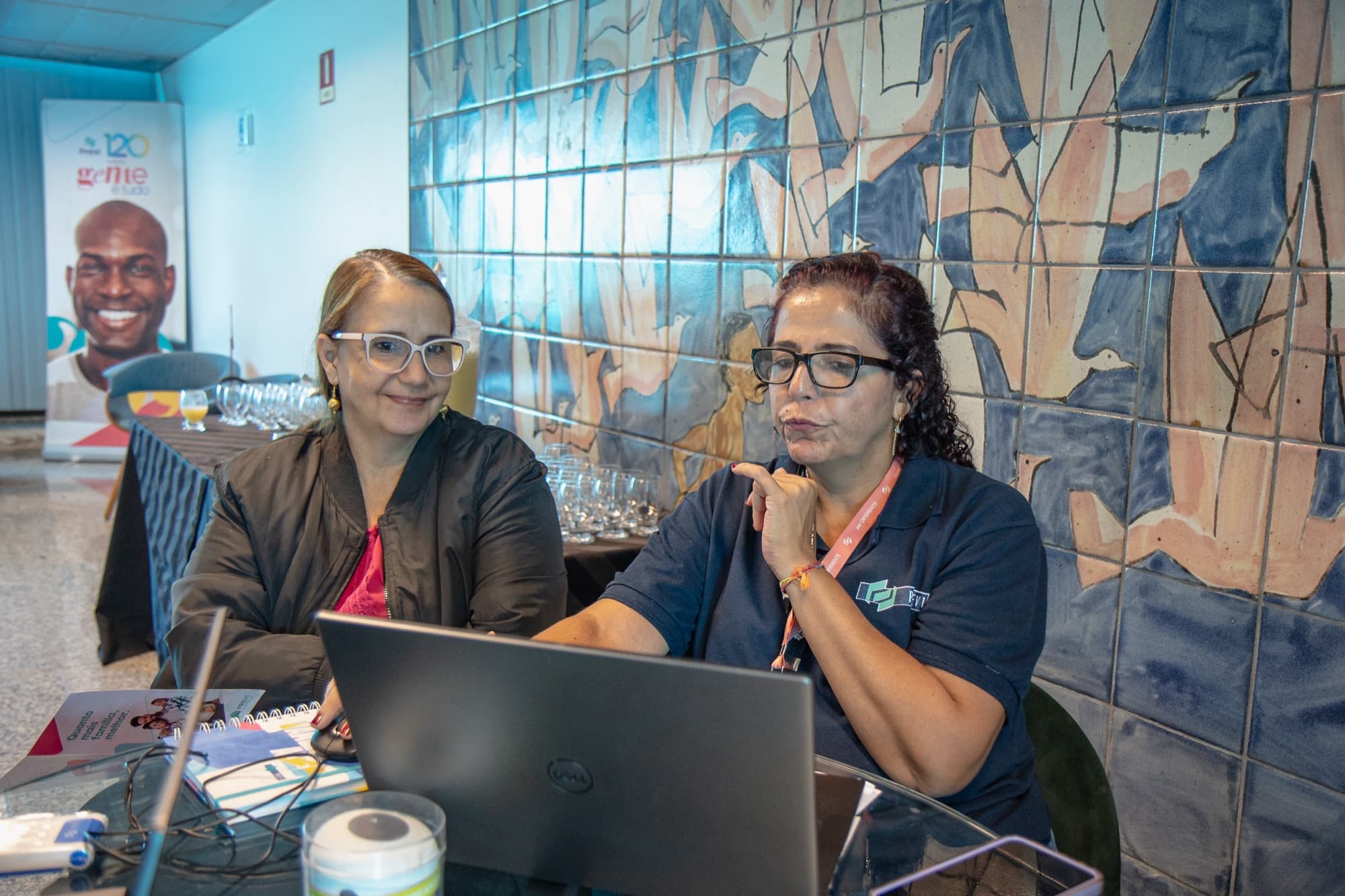 Encontro Gente é Tudo do Banco do Brasil em Fortaleza, registro 28 — painéis, plateia e bastidores